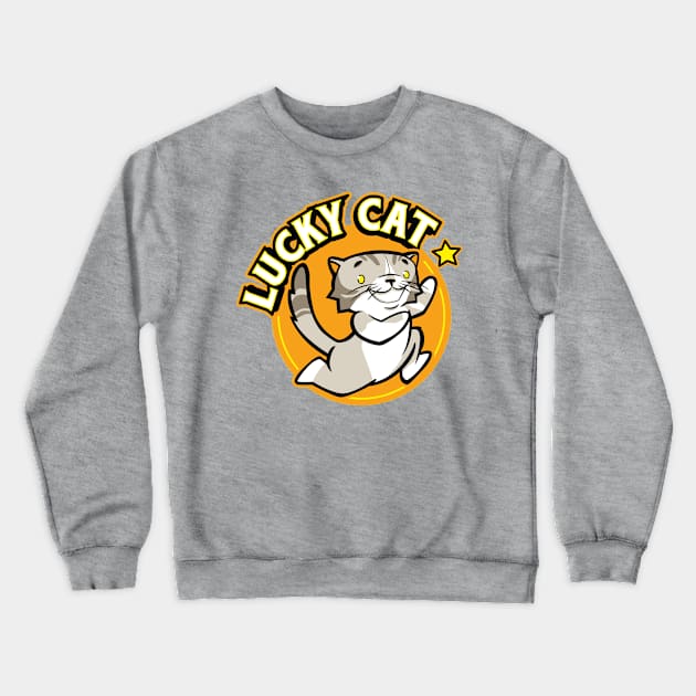 Lucky Cat! Crewneck Sweatshirt by Mattocks Design